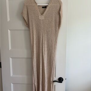 Beige Knit Maxi Dress - Vici